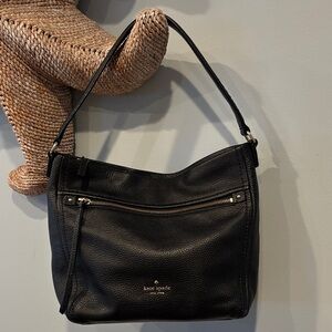 Kate Spade Black Pebbled Leather Shoulder Bag